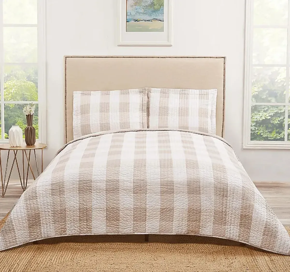 Kids Cottage Pearl Khaki 3 Pc Full/Queen Comforter Set