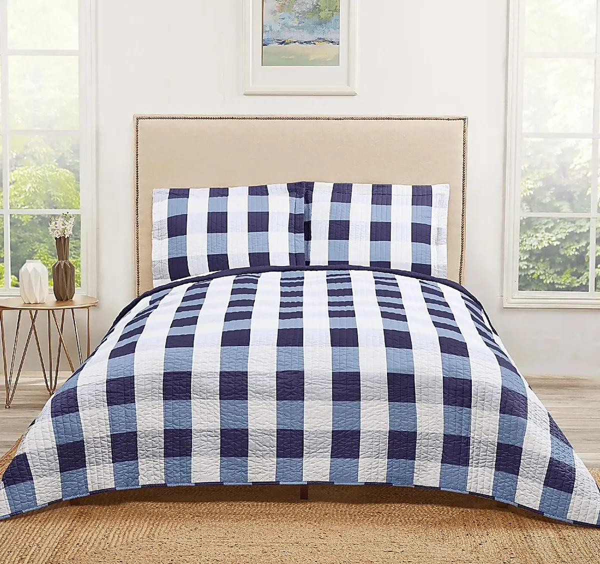 Kids Cottage Pearl Navy 3 Pc Full/Queen Comforter Set