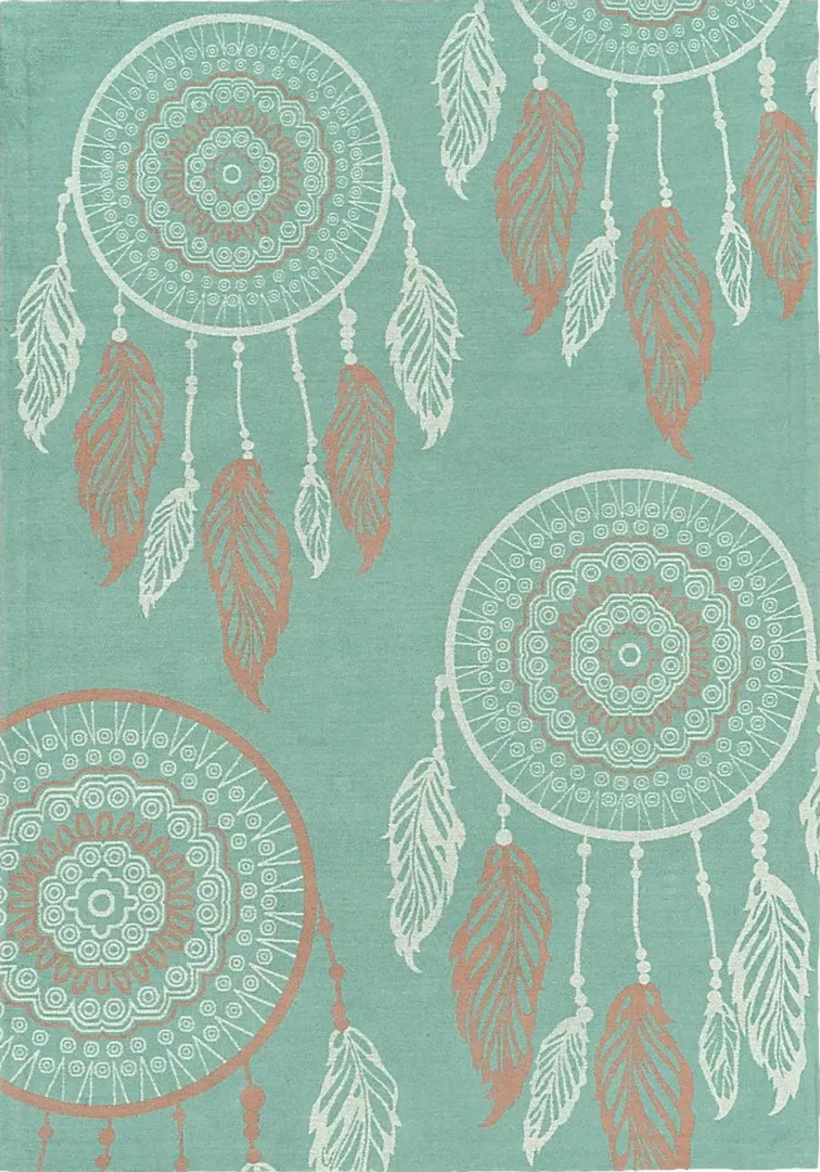 Kids Dream Catcher Blue 7' x 9' Rug