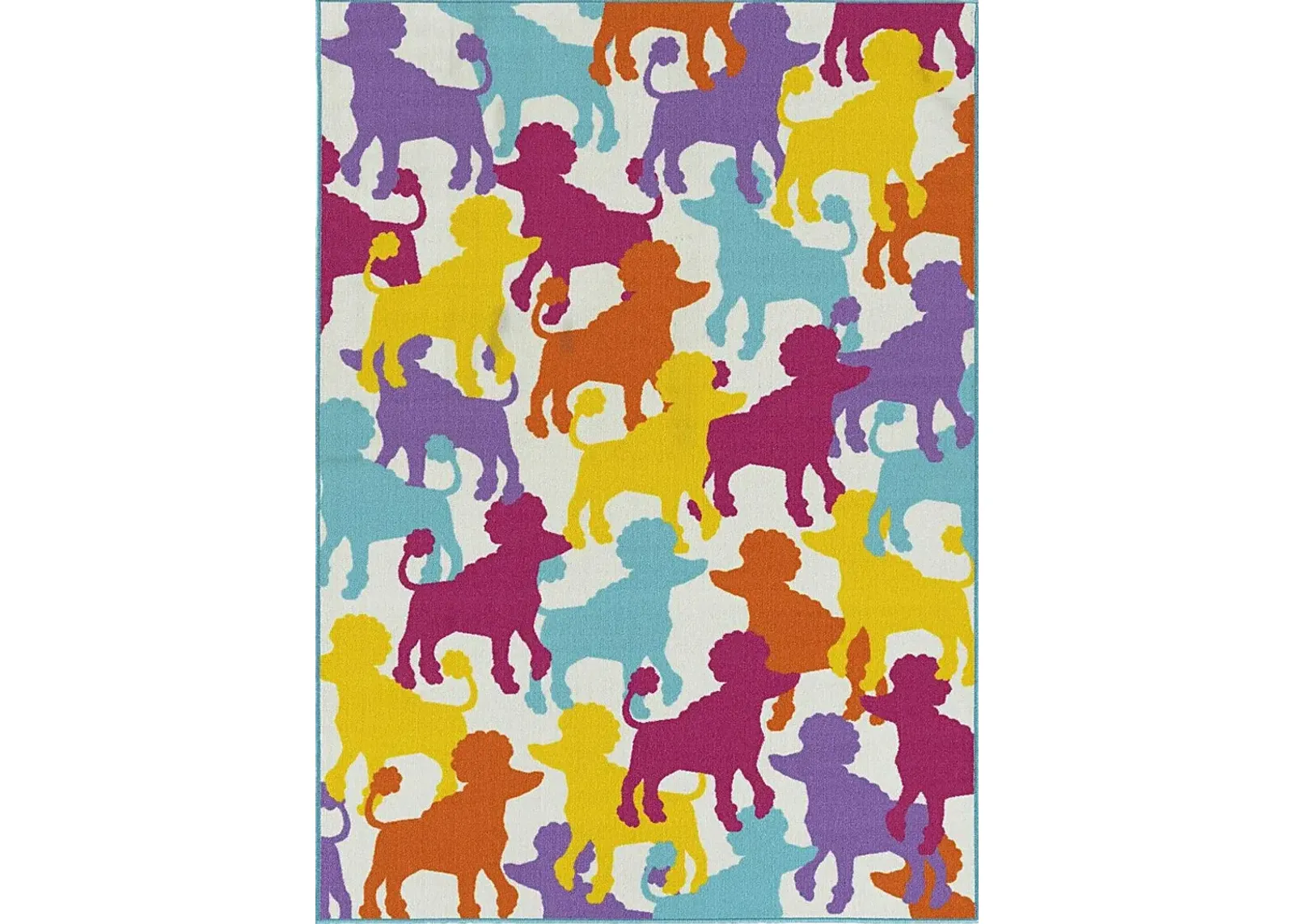 Kids Poodle Pop Multi 5' x 7' Rug