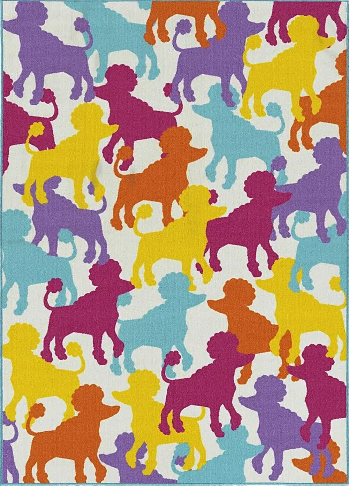 Kids Poodle Pop Multi 5' x 7' Rug