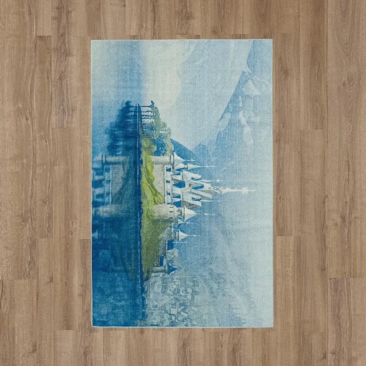 Kids Disney's Arendelle On The Lake Blue 8' x 10' Rug