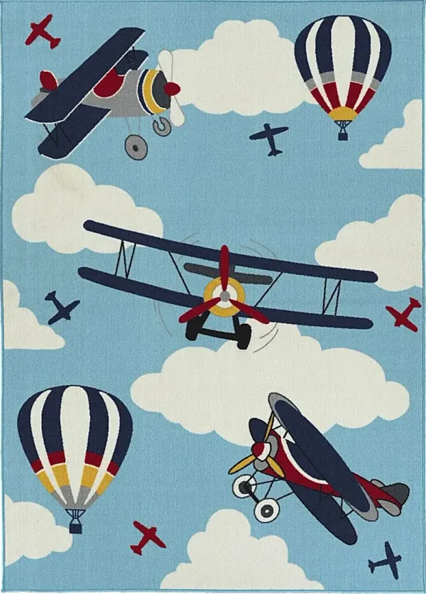 Kids Alburger Blue 5' x 7' Rug