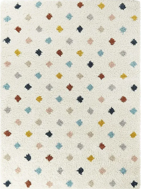 Kids Pastel Diamonds White 7'10 x 10' Rug