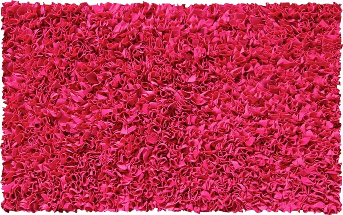 Kids Fuzzy Clouds Raspberry 4'7 x 7'7 Rug