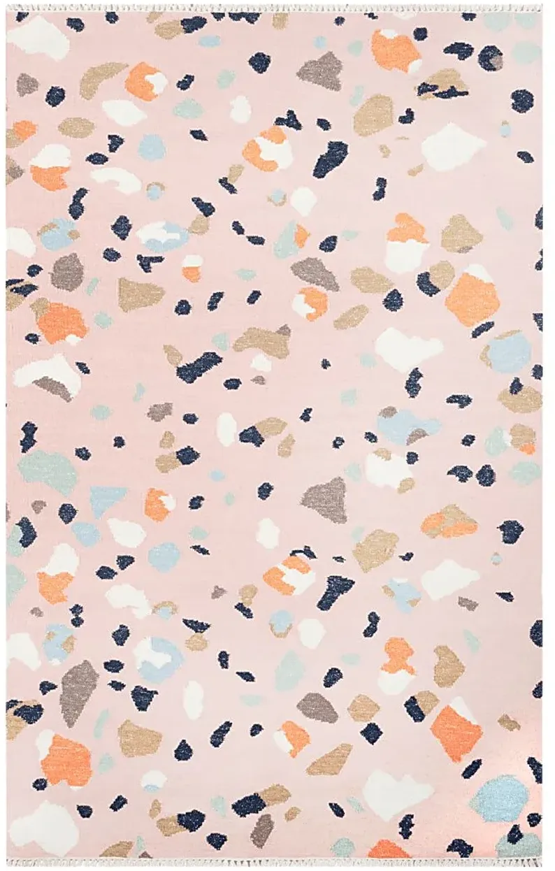 Kids Pebble Patch Pink 5' x 7'6 Rug