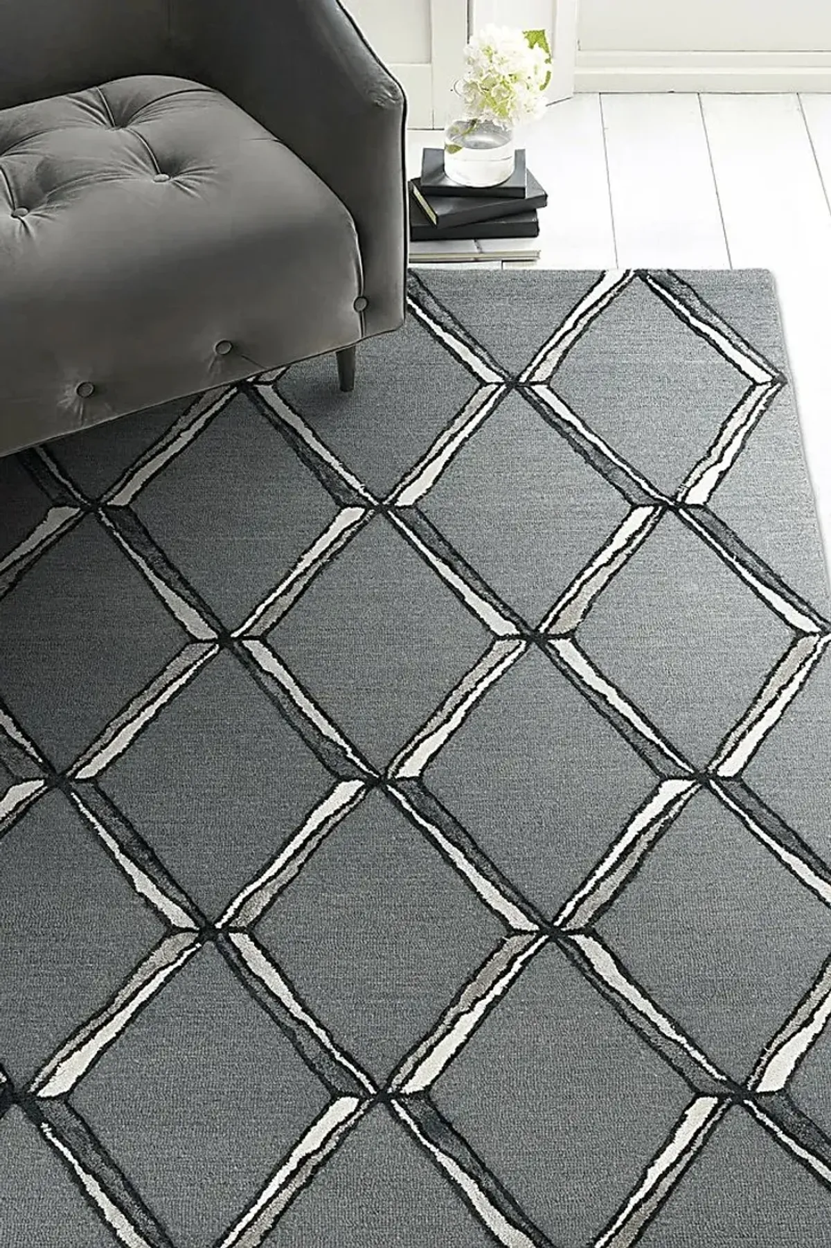 Kids Diamond Basic Gray 5' x 7' Rug
