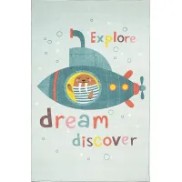Kids Dream Diving Aqua 5' x 8' Rug
