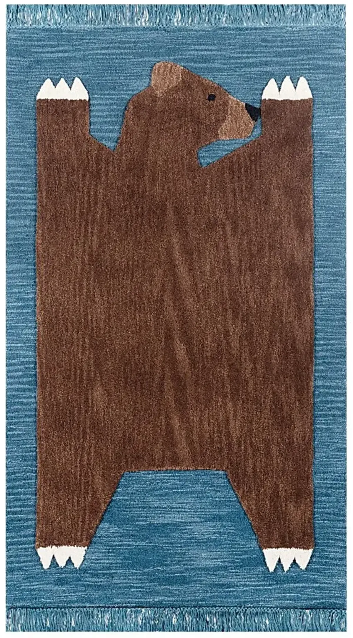 Kids Winter Bear Navy 5' x 7' Rug