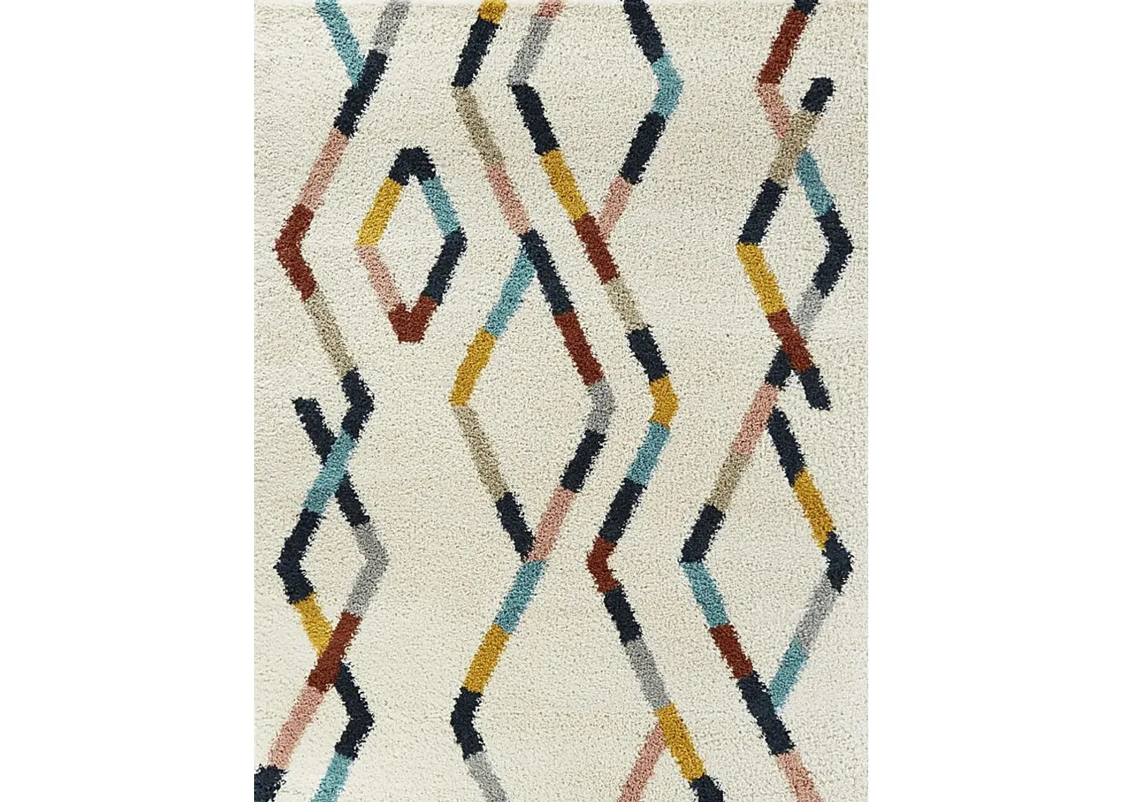 Kids Geometric Fun Cream 7'10 x 10' Rug