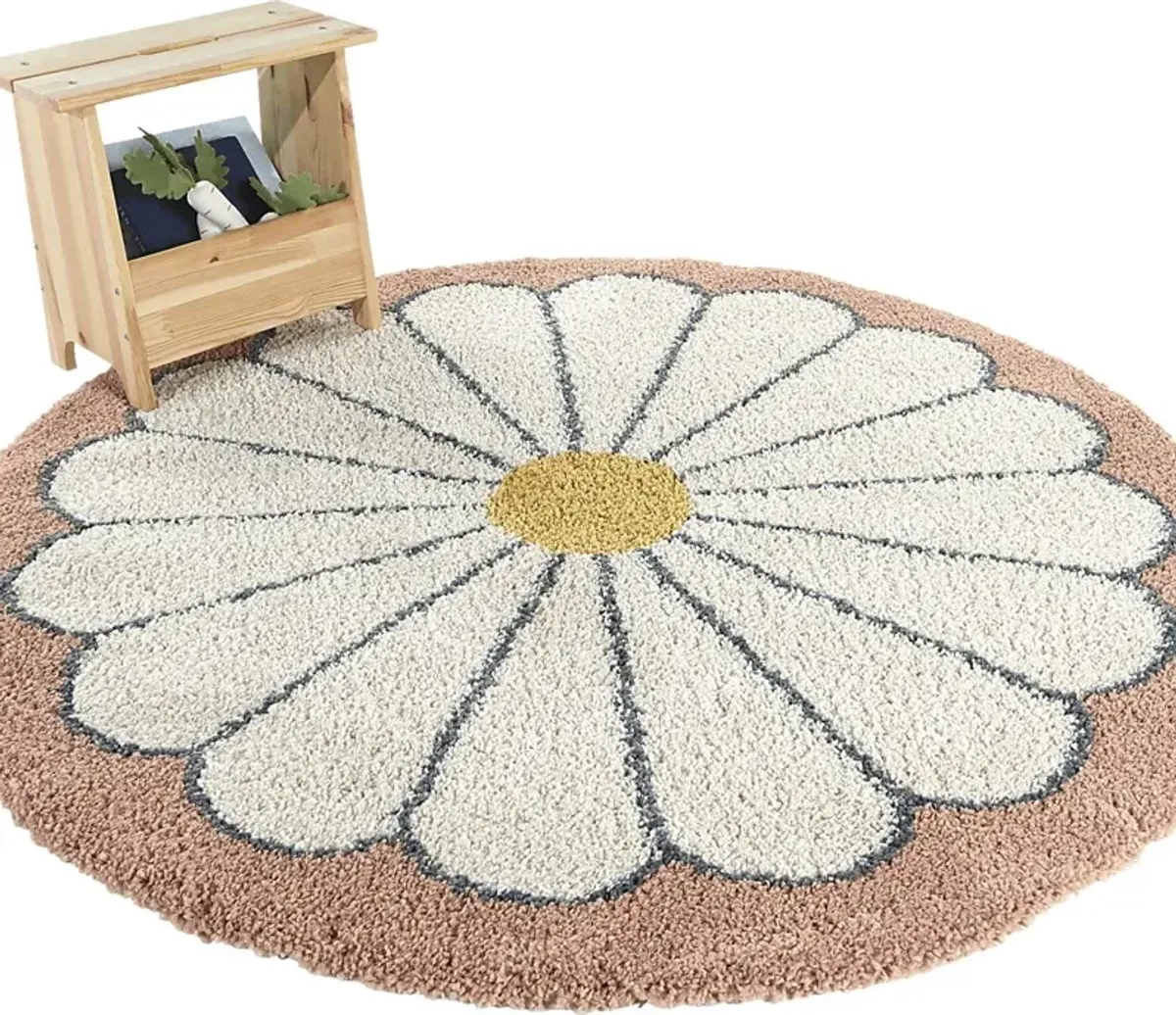 Kids Bluffoak Cream 5'3 Round Rug