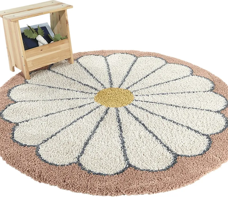 Kids Bluffoak Cream 5'3 Round Rug