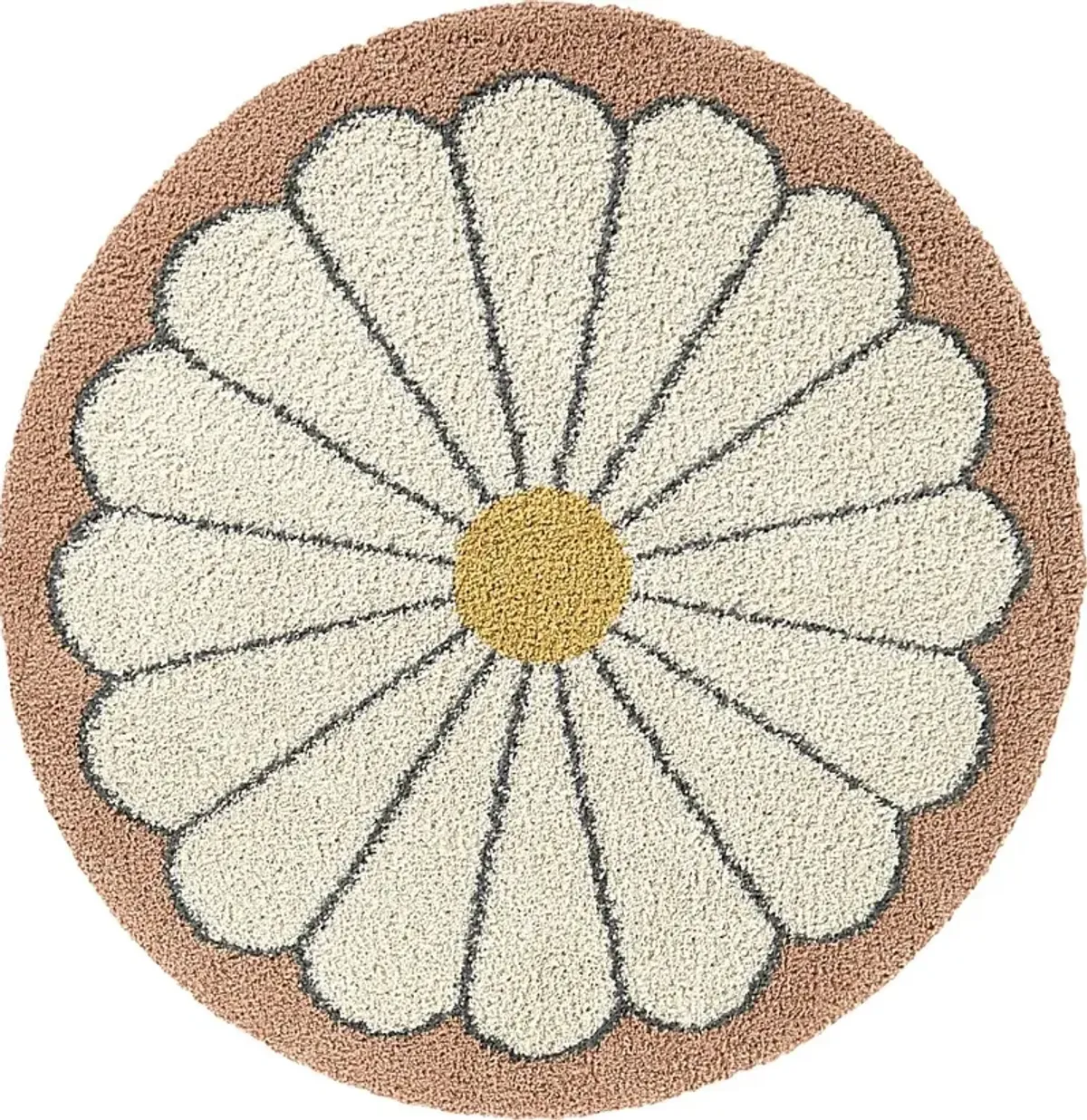 Kids Bluffoak Cream 5'3 Round Rug