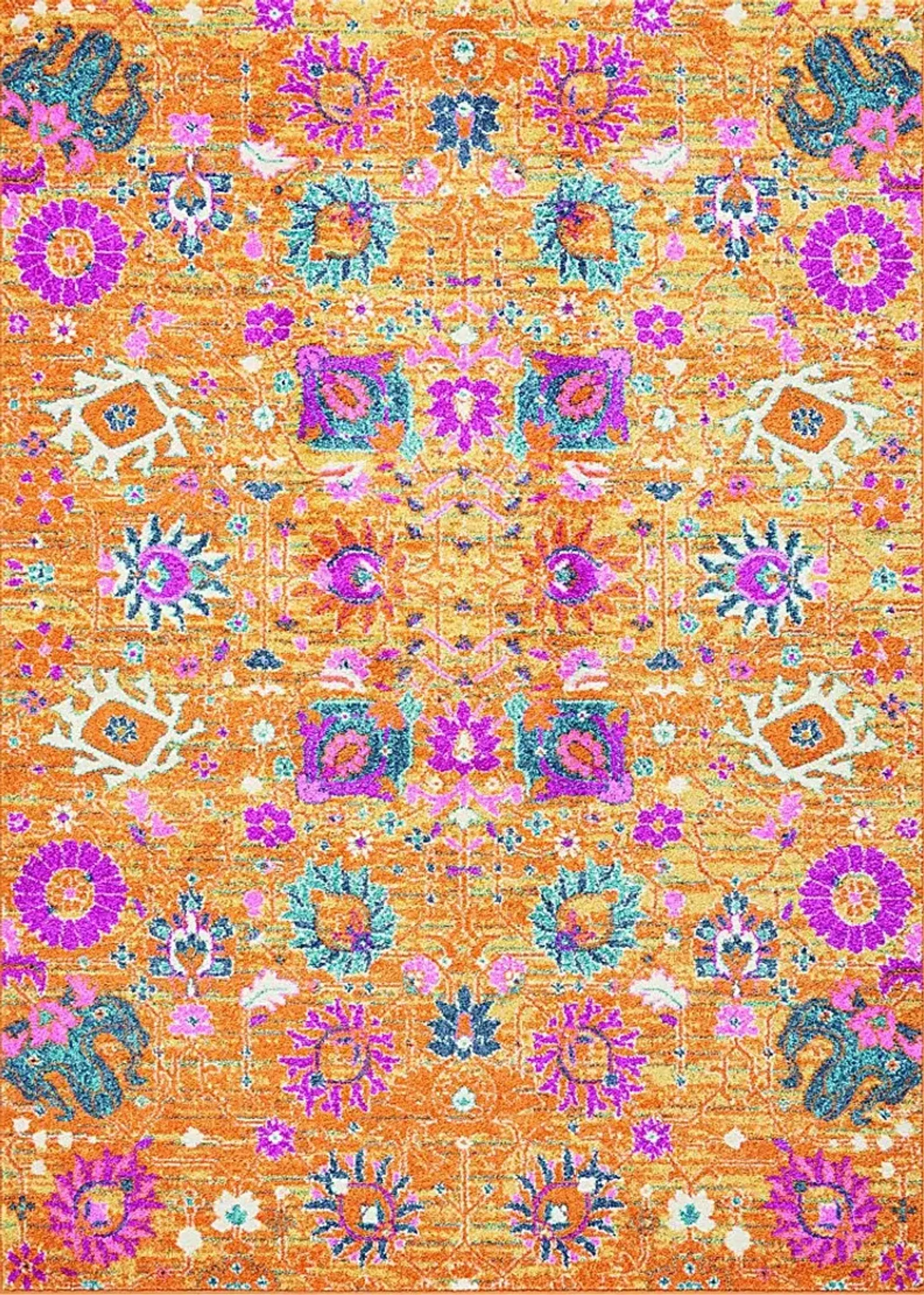 Kids Wildflower Yellow 5'3 x 7'3 Rug