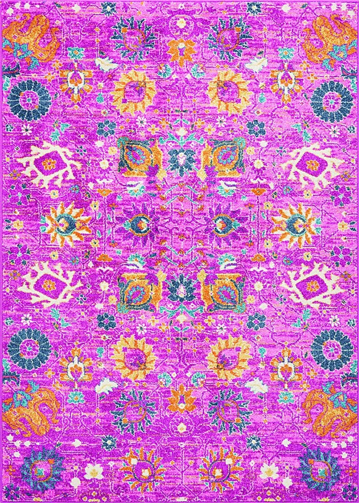 Kids Wildflower Pink 5'3 x 7'3 Rug