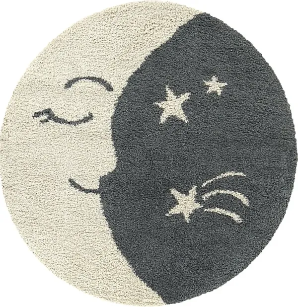 Kids Moongrove Cream 5'3 Round Rug