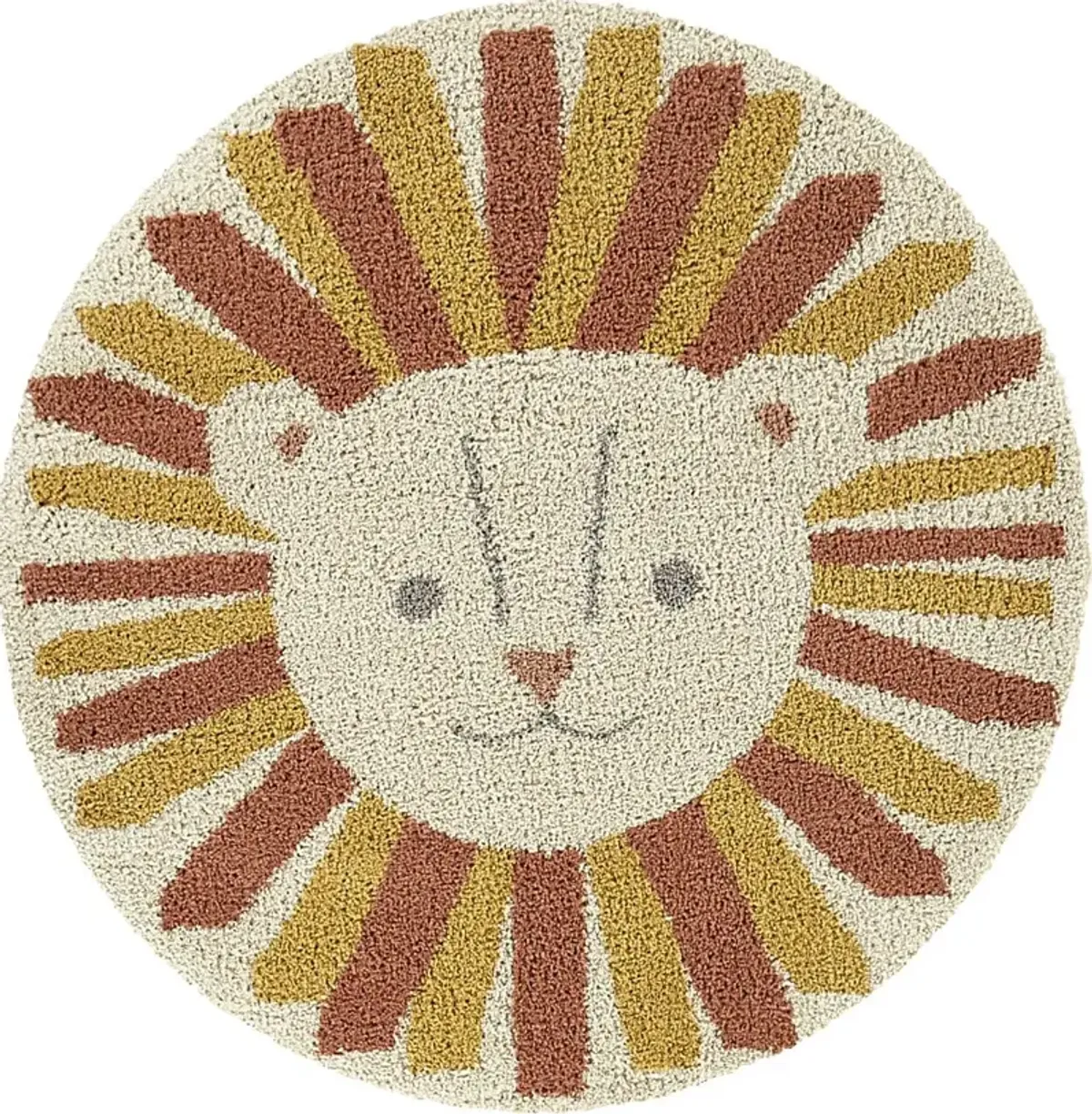 Kids Mabuni Cream 5'3 Round Rug