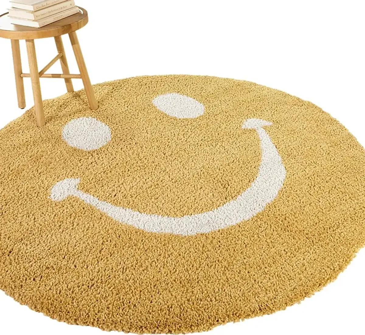 Kids Pagoldia Yellow 5'3 Round Rug