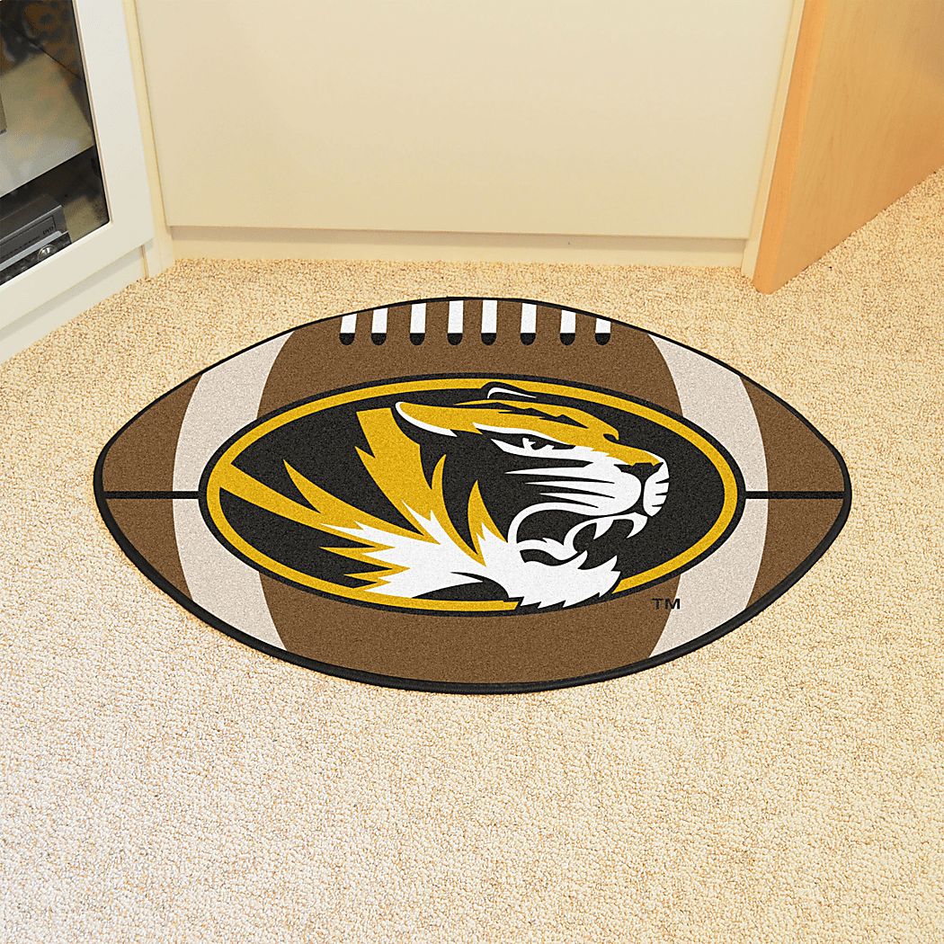 NCAA Football Mascot University of Missouri 1'6"" x 1'10"" Rug