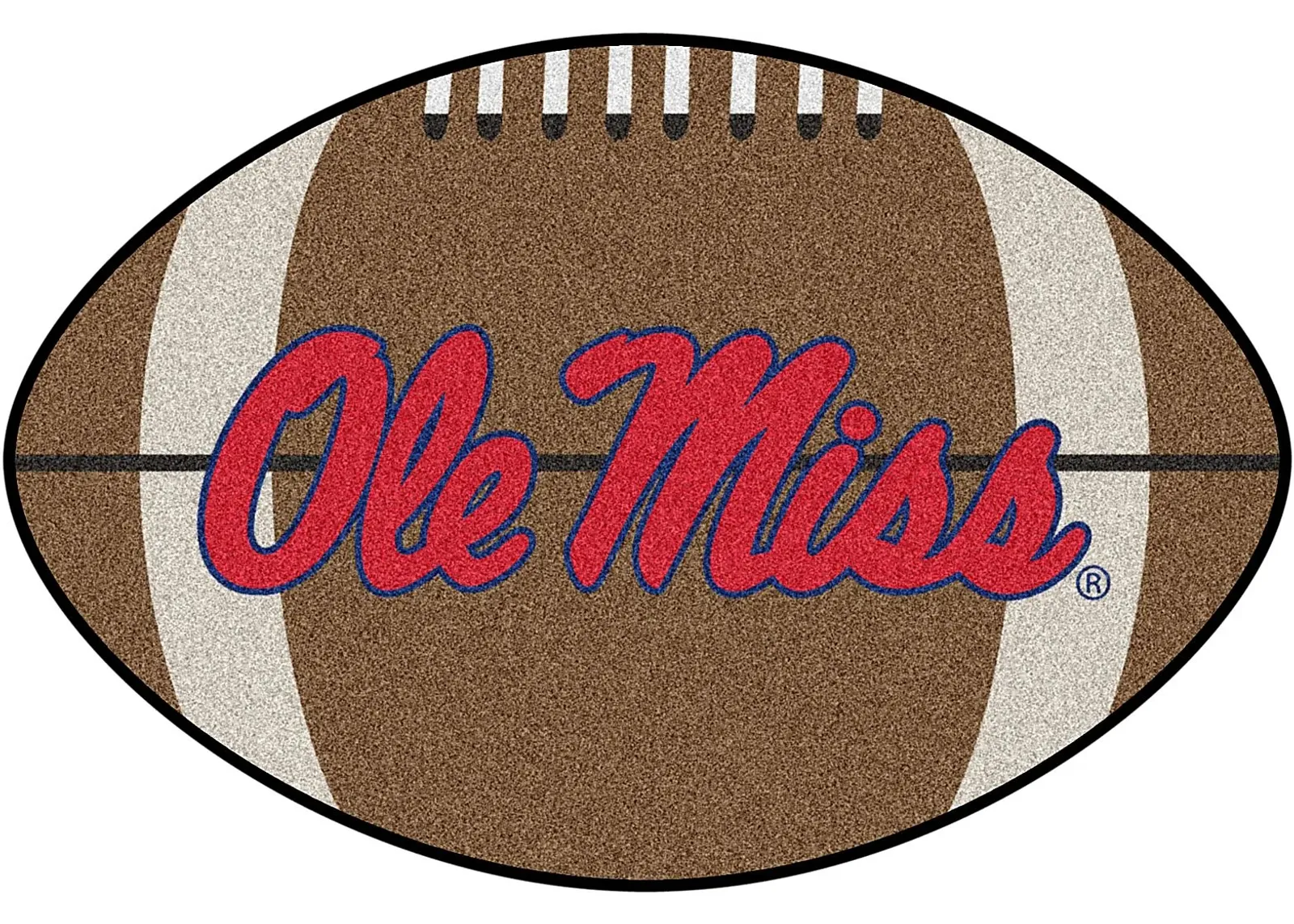 NCAA Football Mascot University of Mississippi (Ole Miss) 1'6"" x 1'10"" Rug