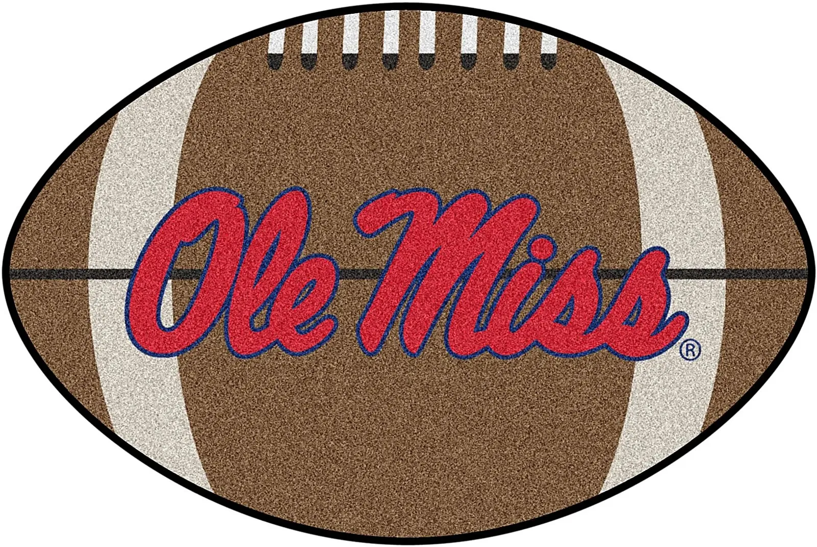 NCAA Football Mascot University of Mississippi (Ole Miss) 1'6"" x 1'10"" Rug