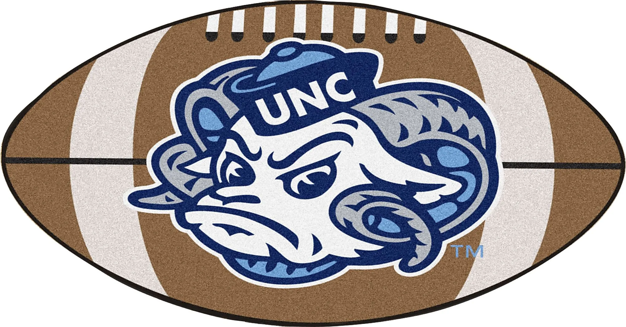 NCAA Football Mascot University of North Carolina 1'6”” x 1'10”” Rug