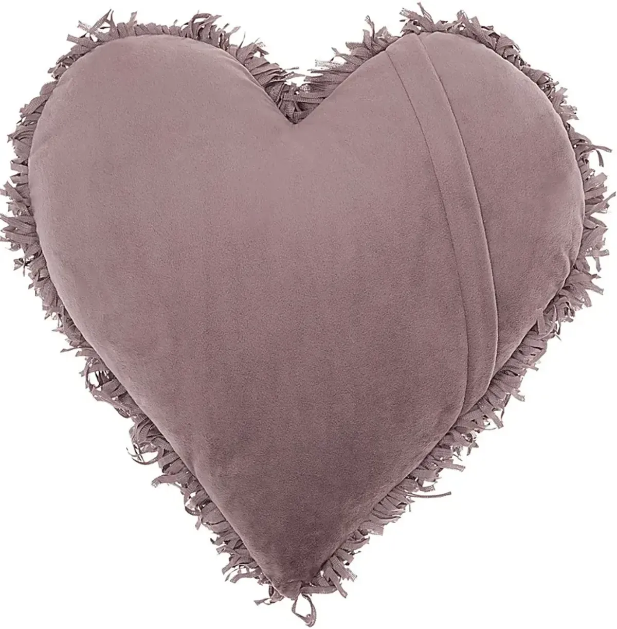 Kids Fuzzy Heart Lavender Accent Pillow