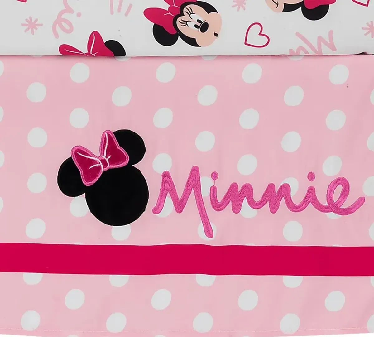 Kids Minnie Mouse Love Pink 3 Pc Baby Bedding Set