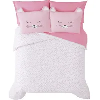Kids Cat Cuddles Pink 5 Pc Twin Comforter Set
