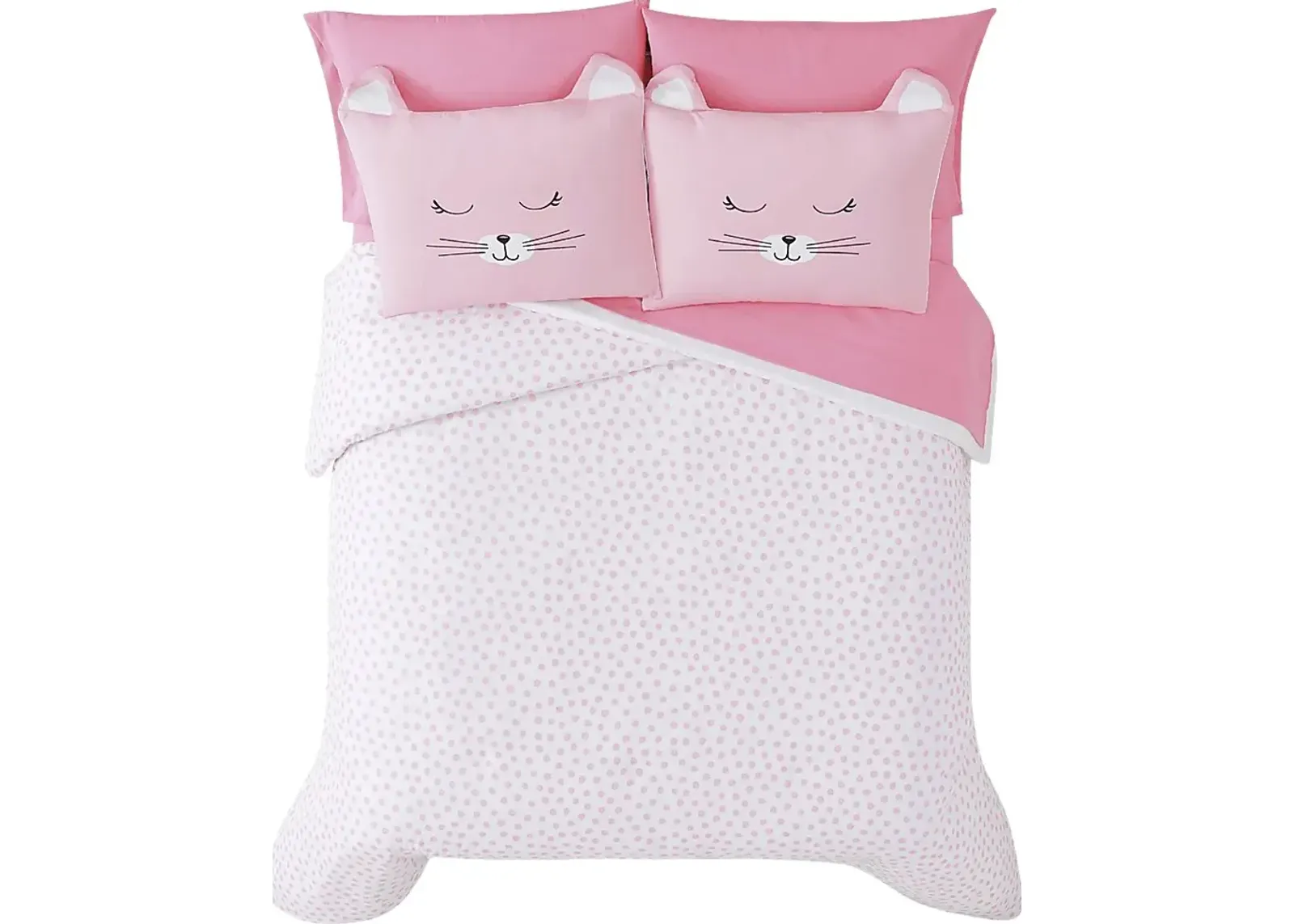 Kids Cat Cuddles Pink 5 Pc Twin Comforter Set