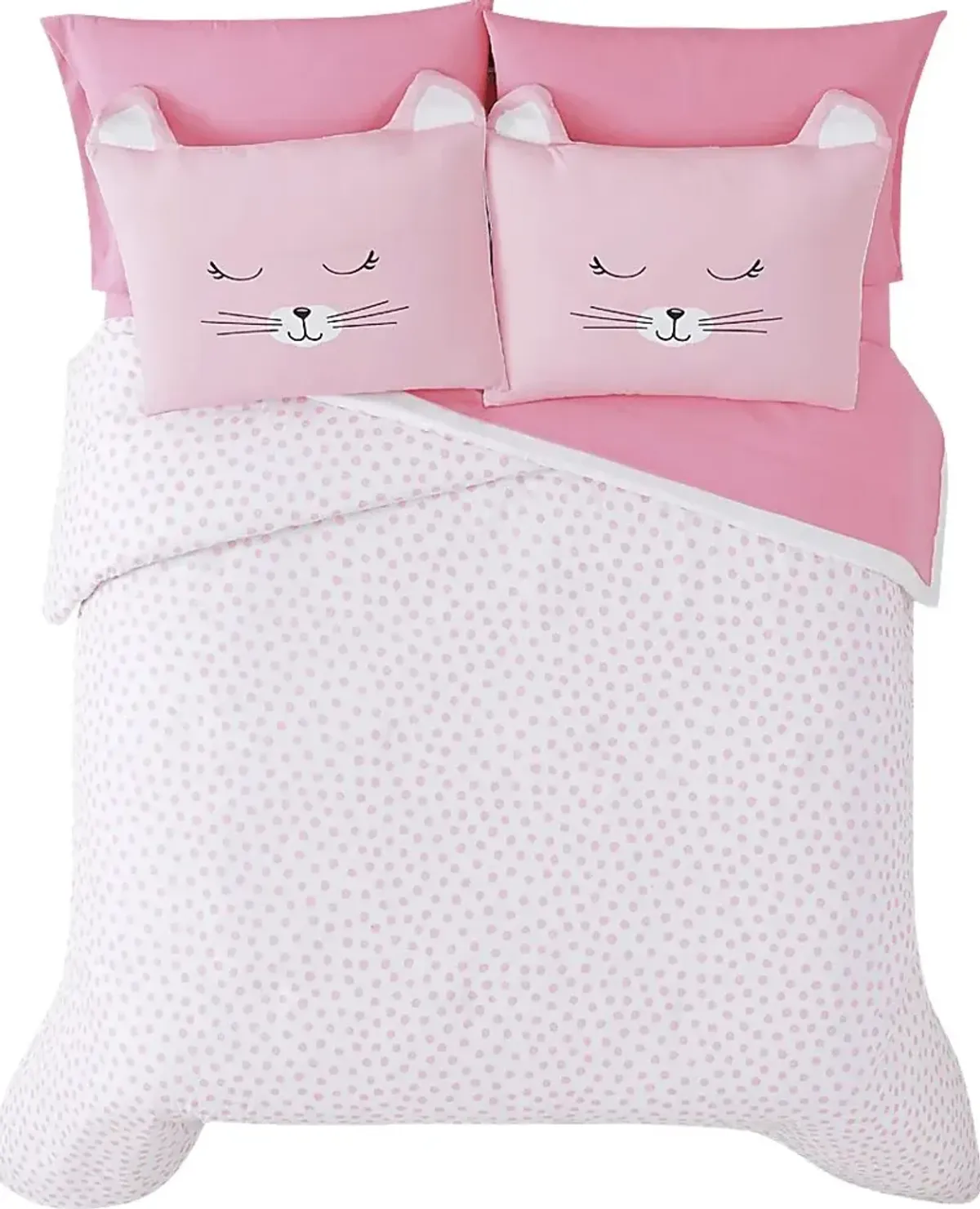 Kids Cat Cuddles Pink 5 Pc Twin Comforter Set