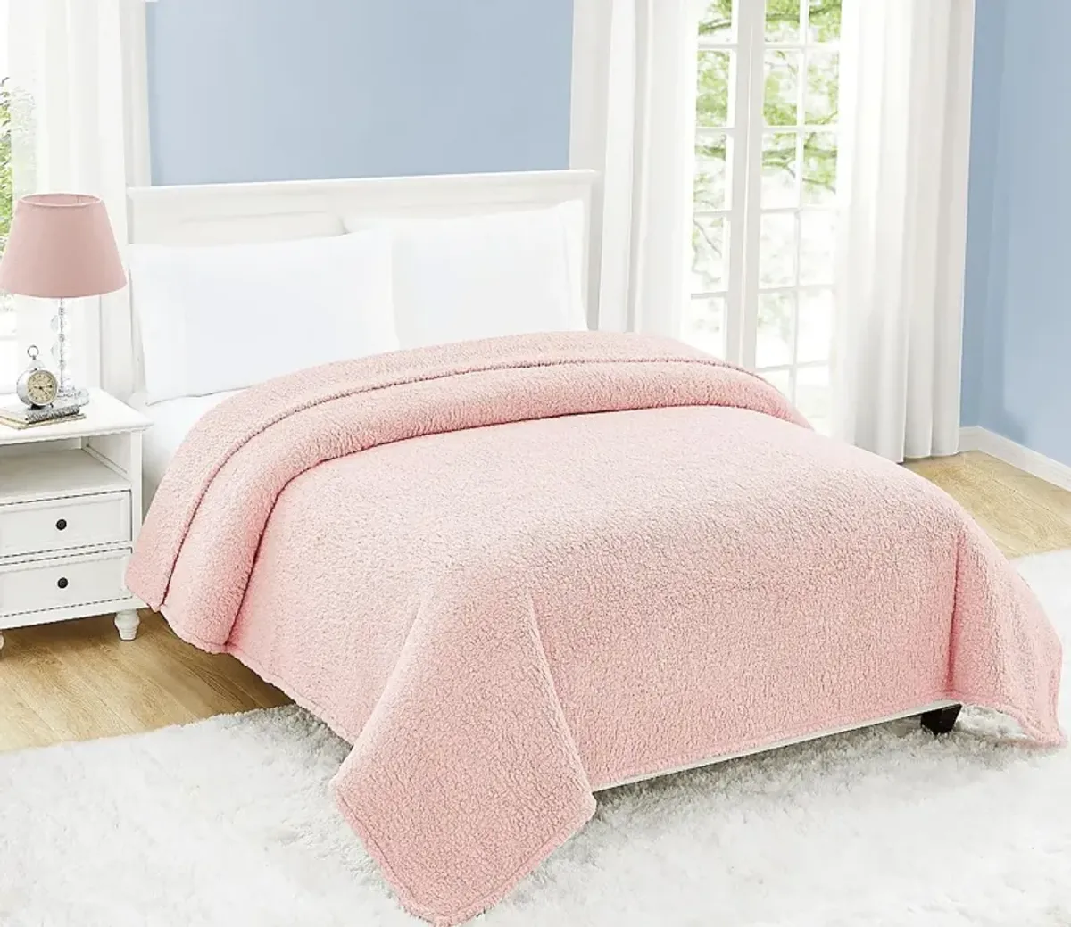 Kids Plush Cloud Blush Twin XL Blanket