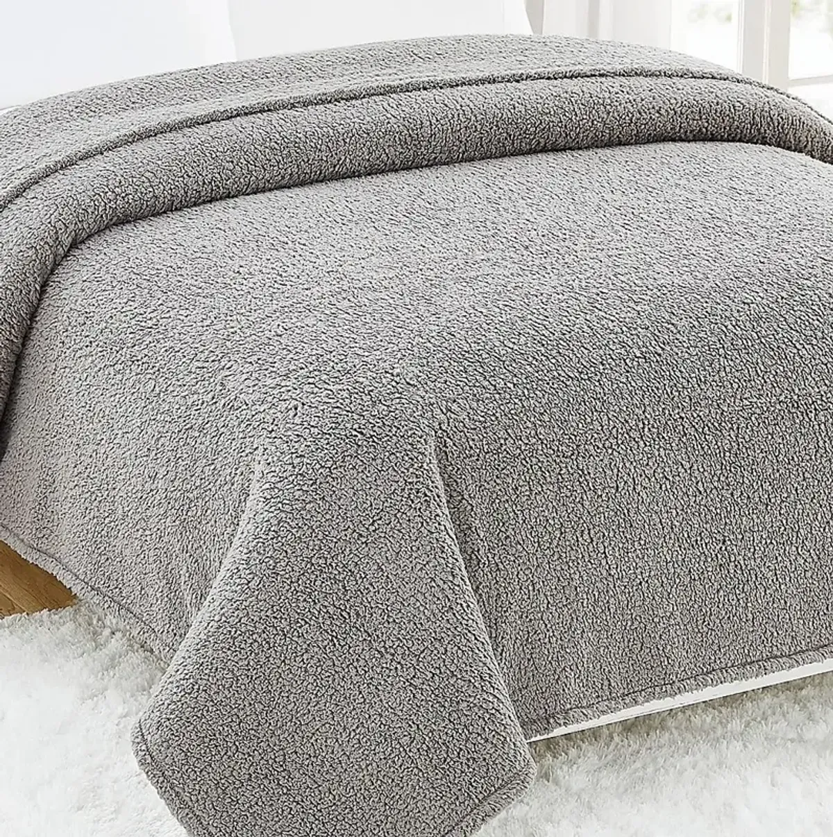 Kids Plush Cloud Gray Full/Queen Blanket