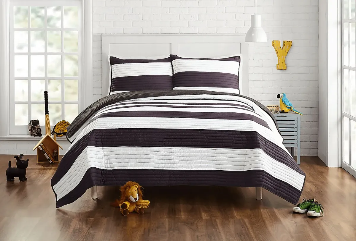 Kids Plovar Black Twin Quilt