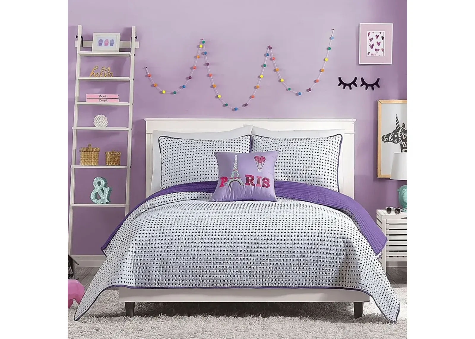 Kids Mirabell Purple Full/Queen Quilt