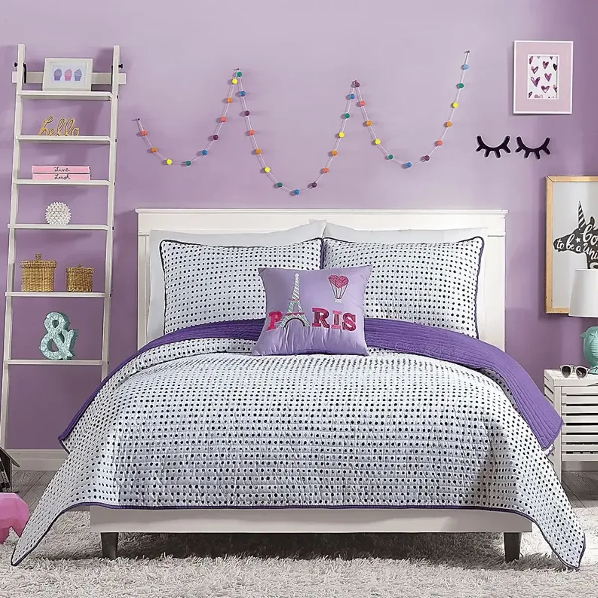 Kids Mirabell Purple Full/Queen Quilt