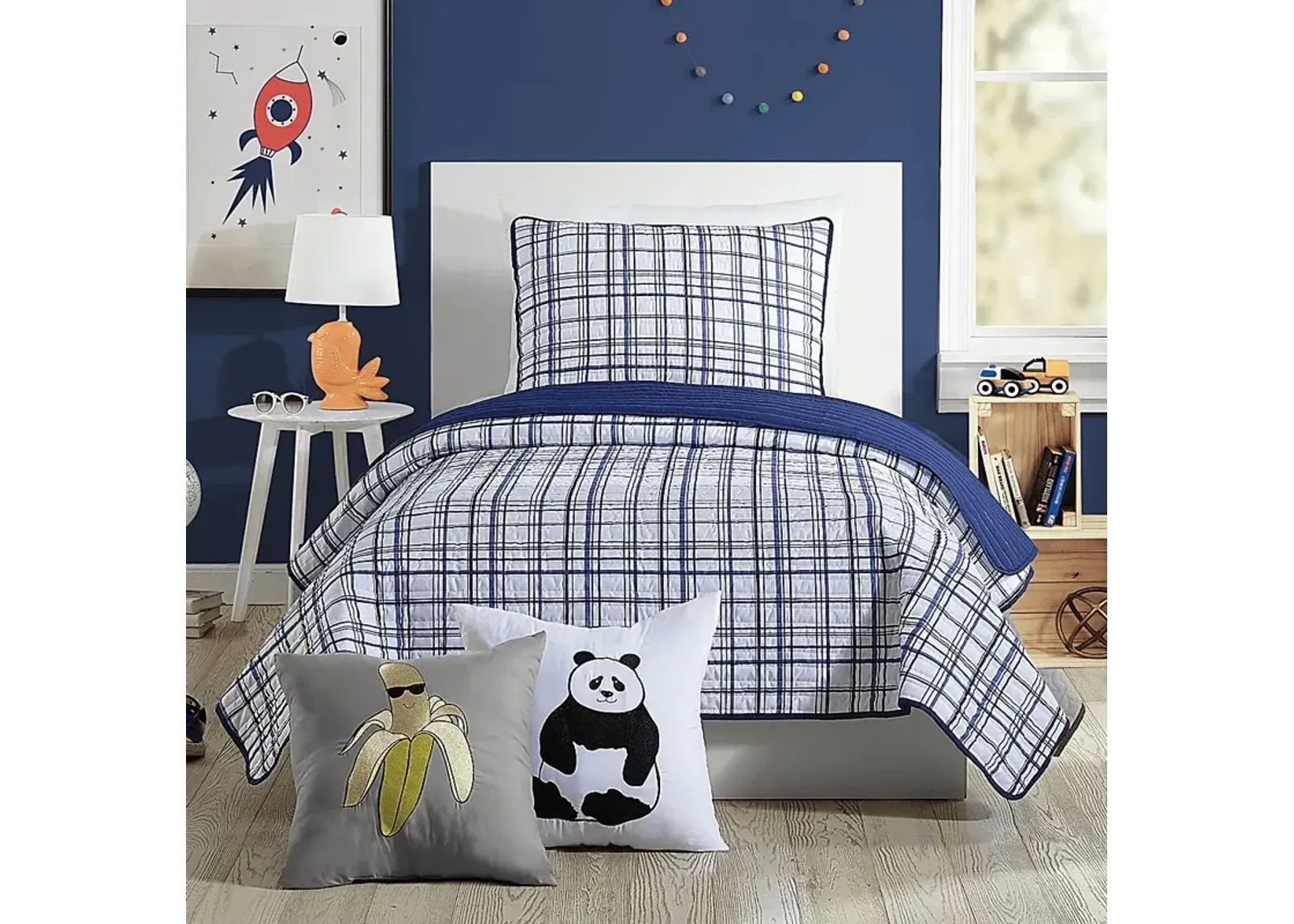 Kids Mintvale Navy Twin Quilt