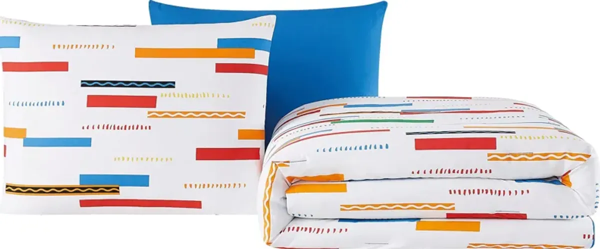 Kids Serpentine Stripe Multi Twin 2 Pc Comforter Set