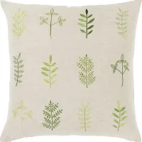 Kids Botanical Class Green Accent Pillow