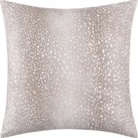 Kids Sparkly Doe Taupe Accent Pillow