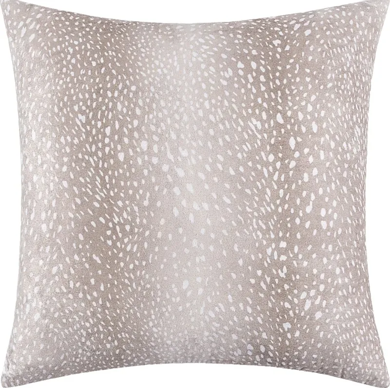 Kids Sparkly Doe Taupe Accent Pillow