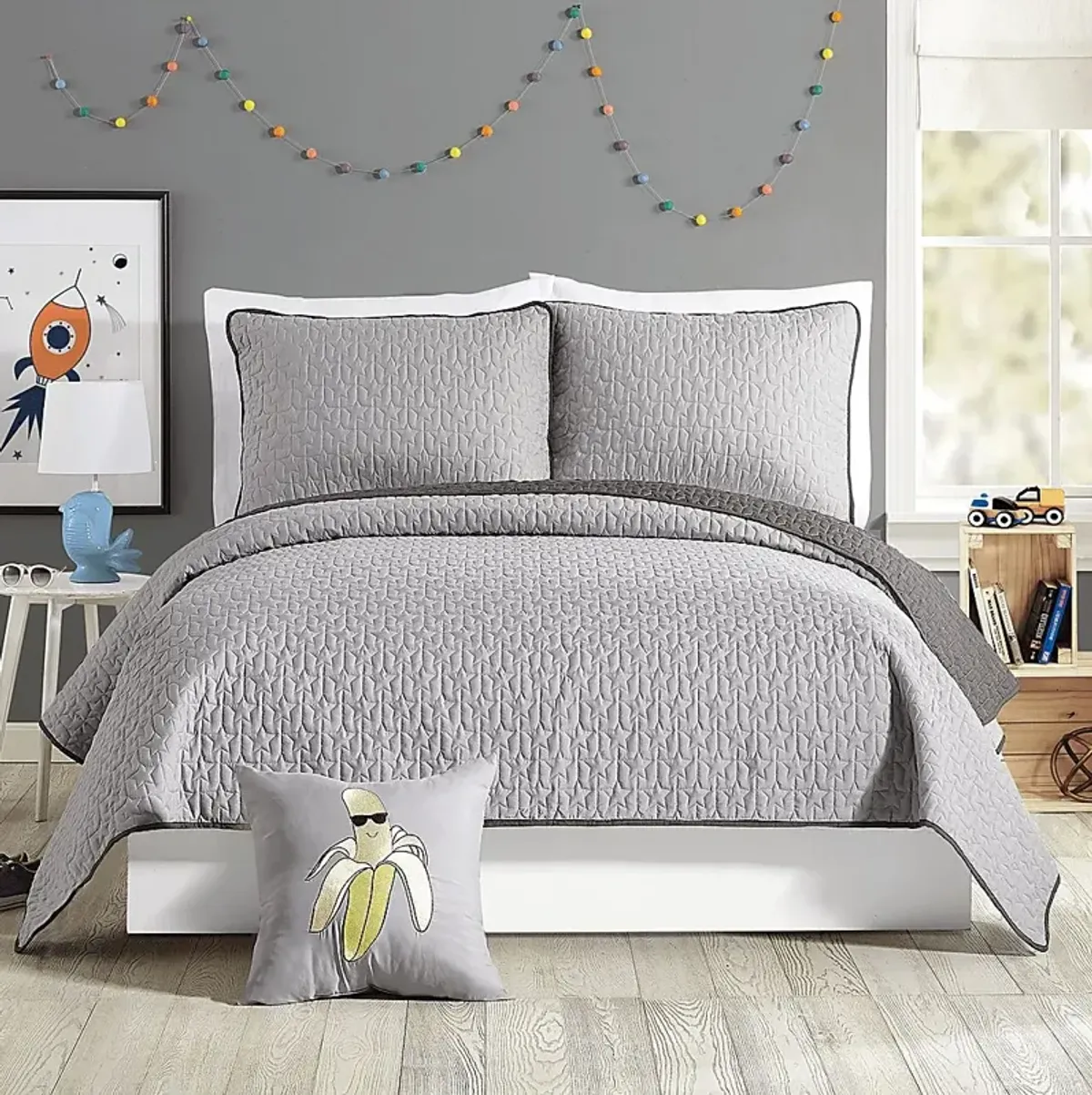 Kids Millingport Gray Full/Queen Quilt