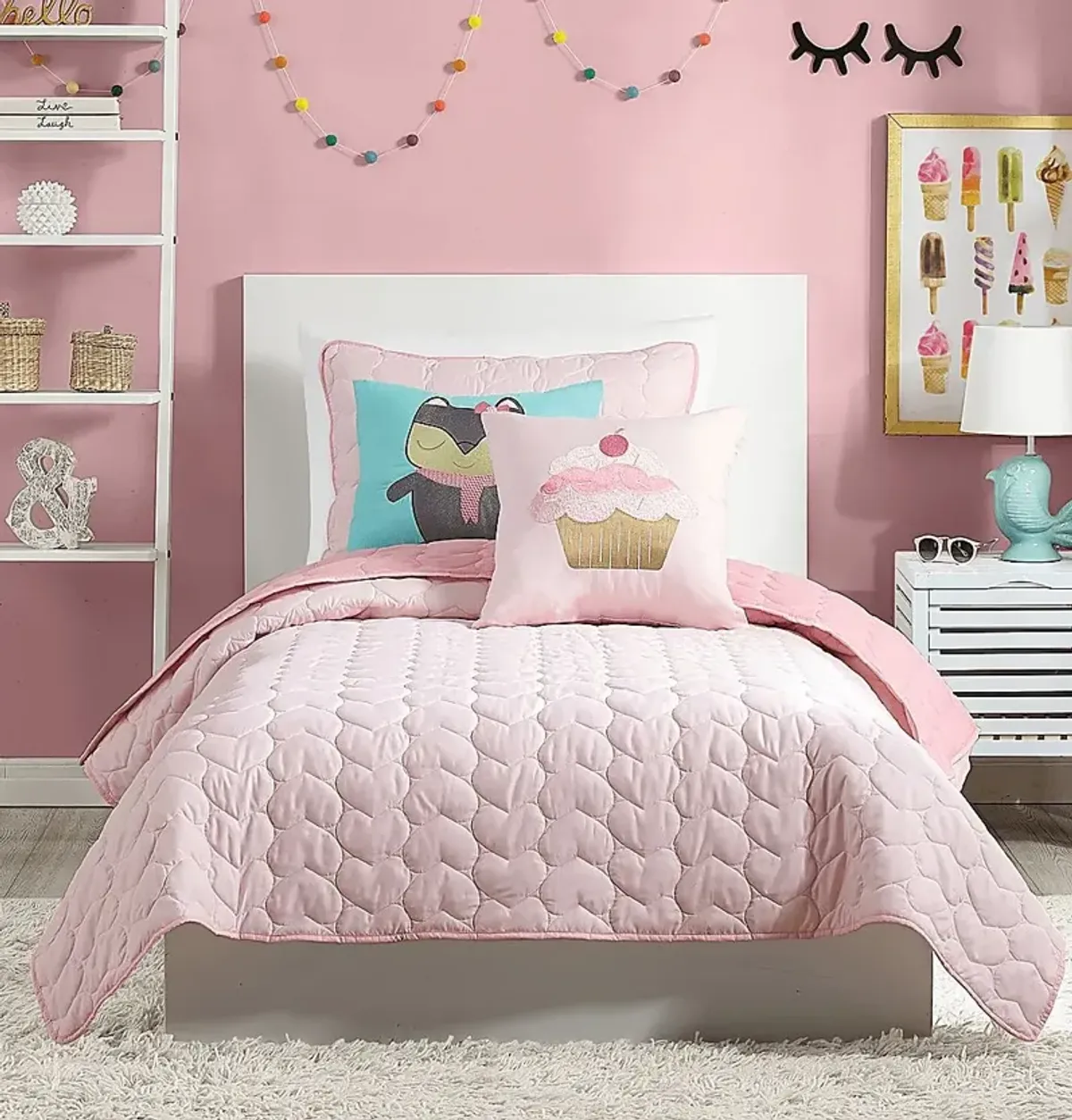 Kids Milhaven Pink Twin Quilt