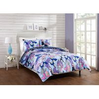 Kids Butterfly Collage Blue 2 Pc Twin/Twin XL Comforter Set