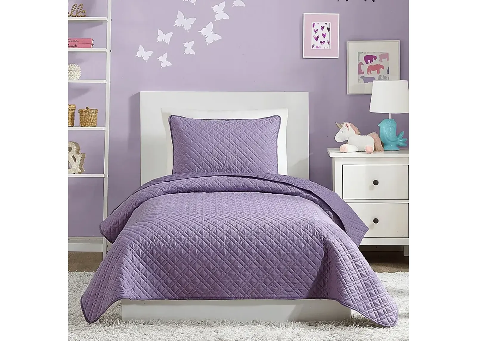 Kids Mintbrook Purple Twin Quilt