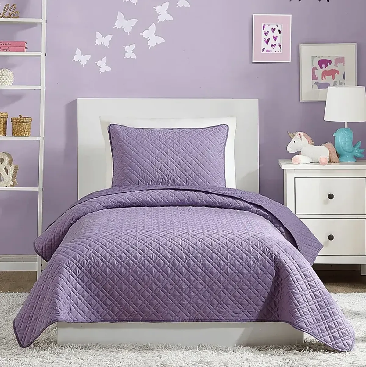 Kids Mintbrook Purple Twin Quilt