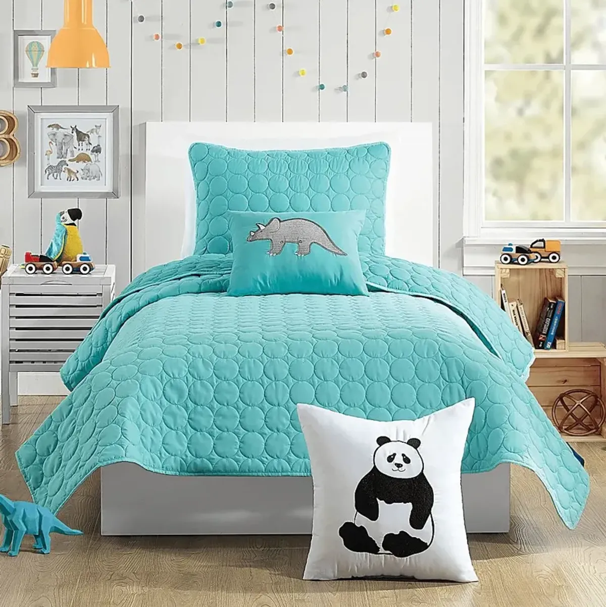 Kids Milhaven Aqua Twin Quilt