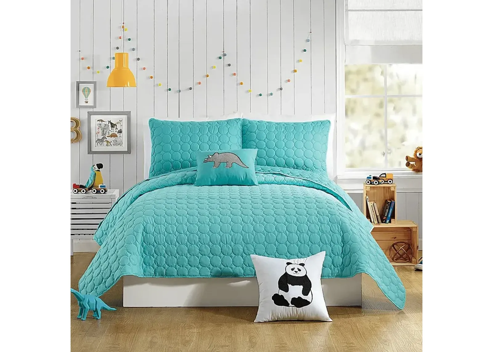 Kids Milhaven Aqua Full/Queen Quilt