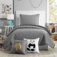 Kids Milhaven Gray Twin Quilt