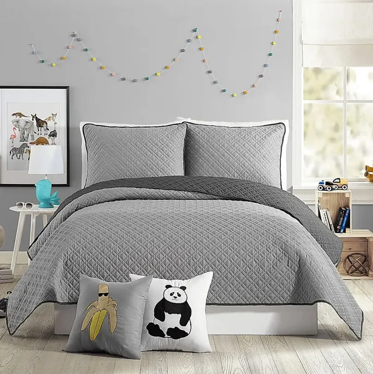 Kids Milhaven Gray Full/Queen Quilt